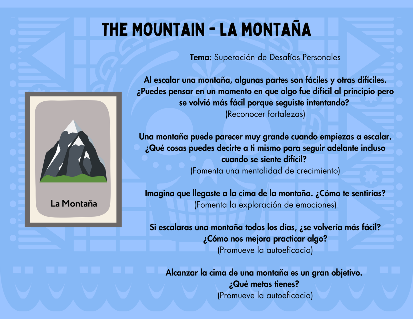 En Español - Lotería Socioemocional: Autoconciencia (Juego instructivo y currículo)