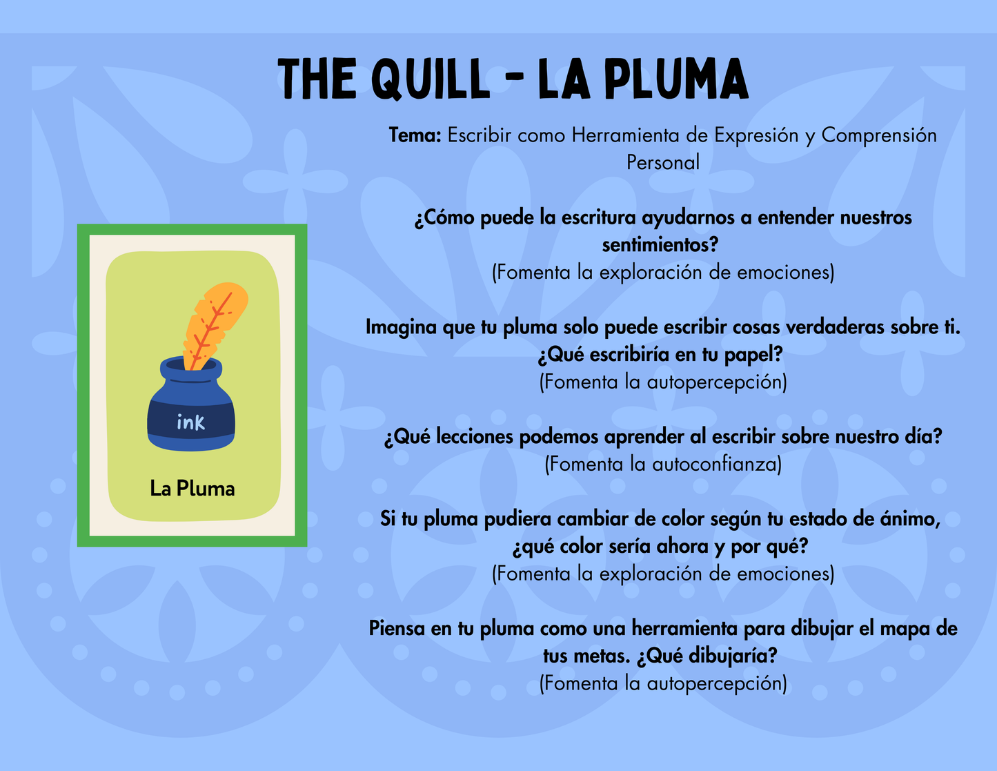 En Español - Lotería Socioemocional: Autoconciencia